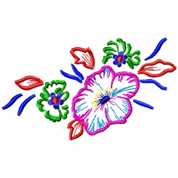 Flowers And Tree Embroidery Design 11 Flowers And Tree Embroidery Design 11